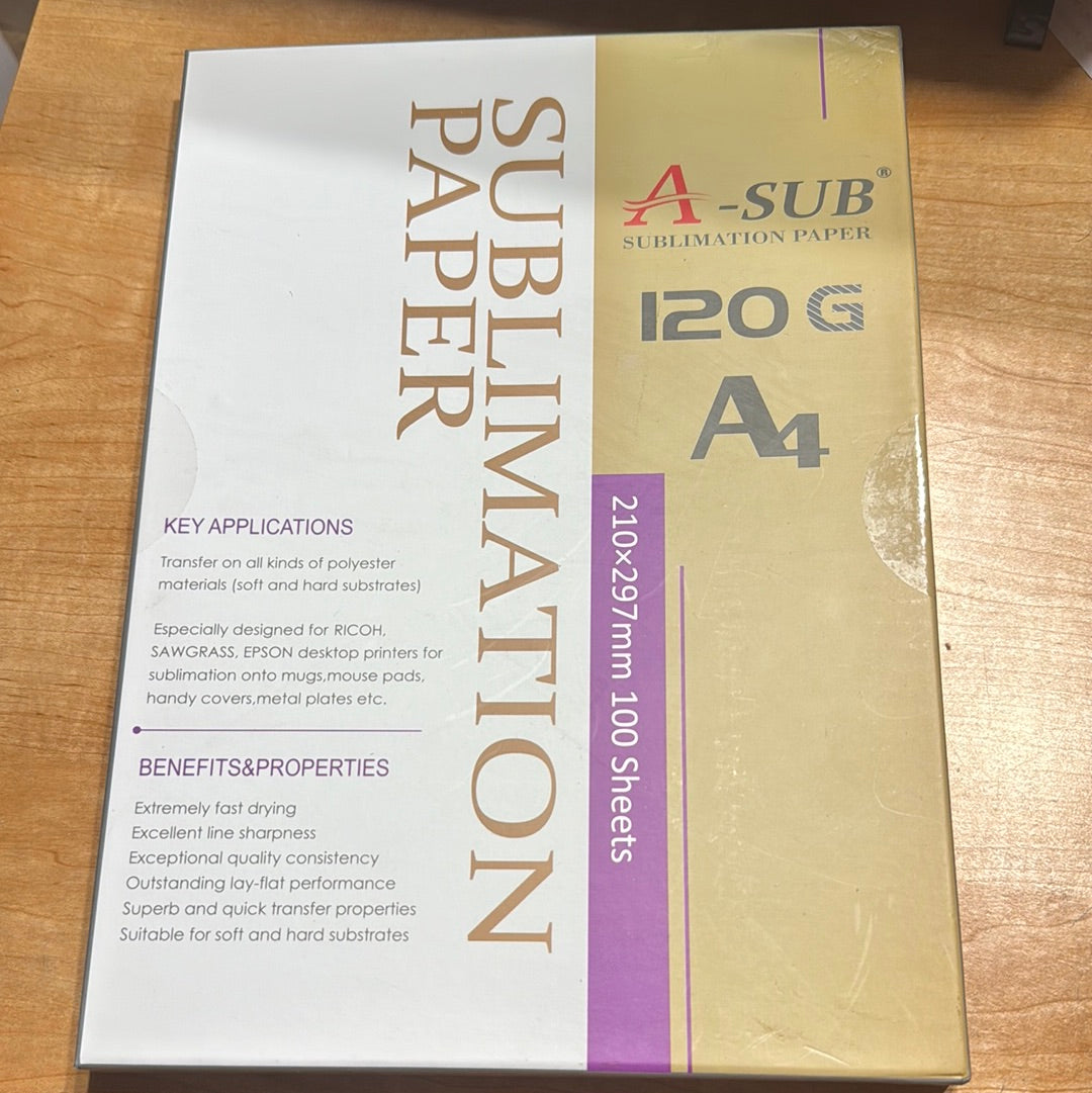 Sublimation Transfer Paper 100 pcs per pack.