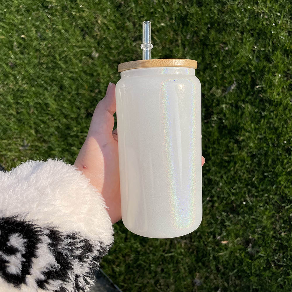 Sublimation Glass Cups ( Glitter) 16 oz