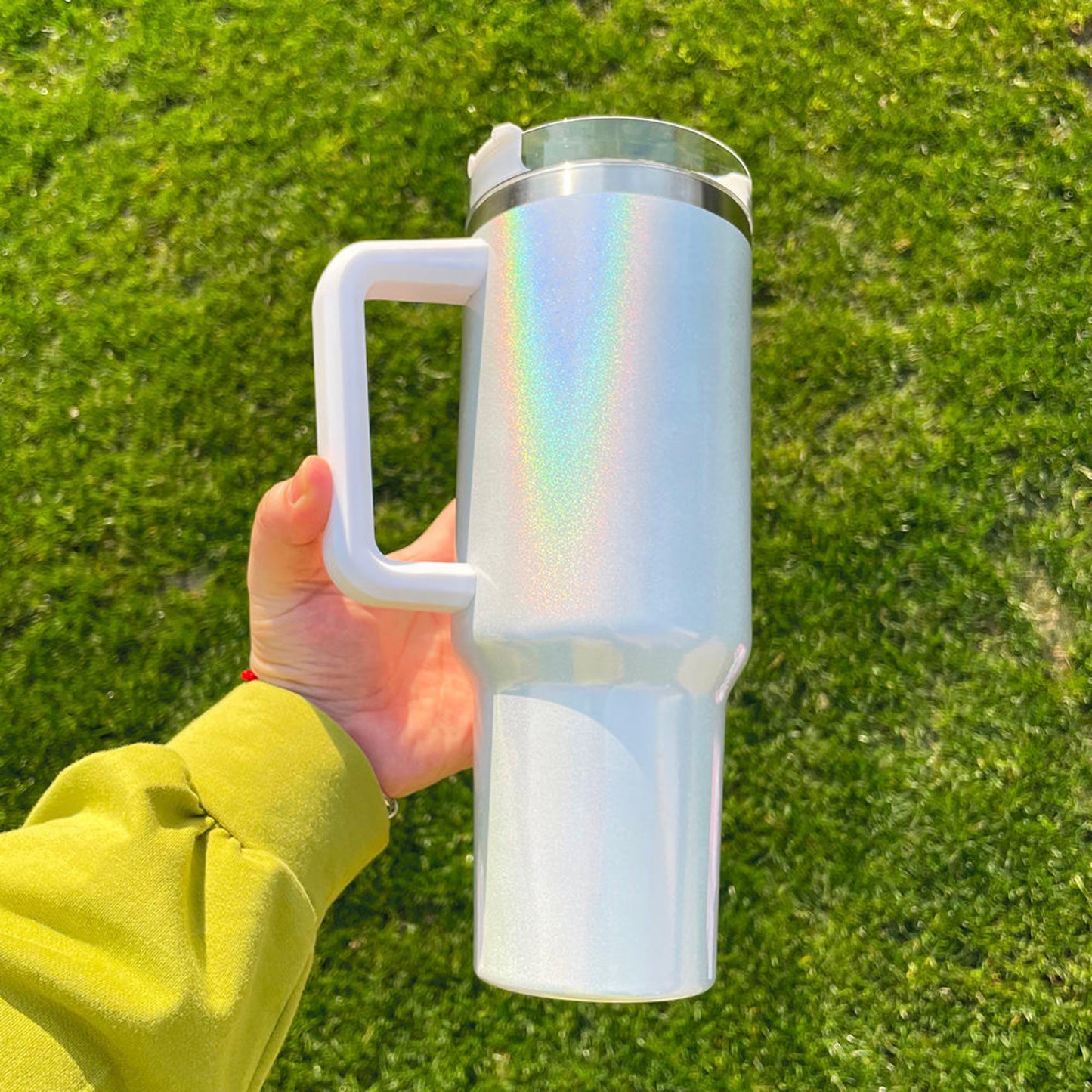 Coloured Sublimation Tumbler With Handle 40 oz