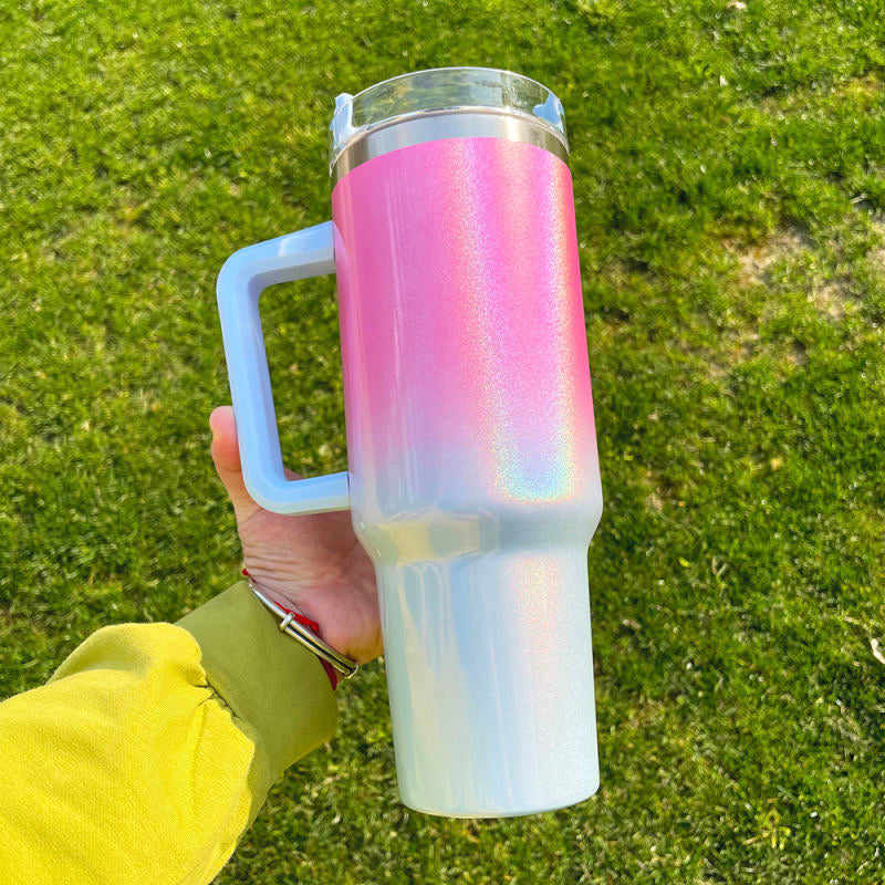 Coloured Sublimation Tumbler With Handle 40 oz