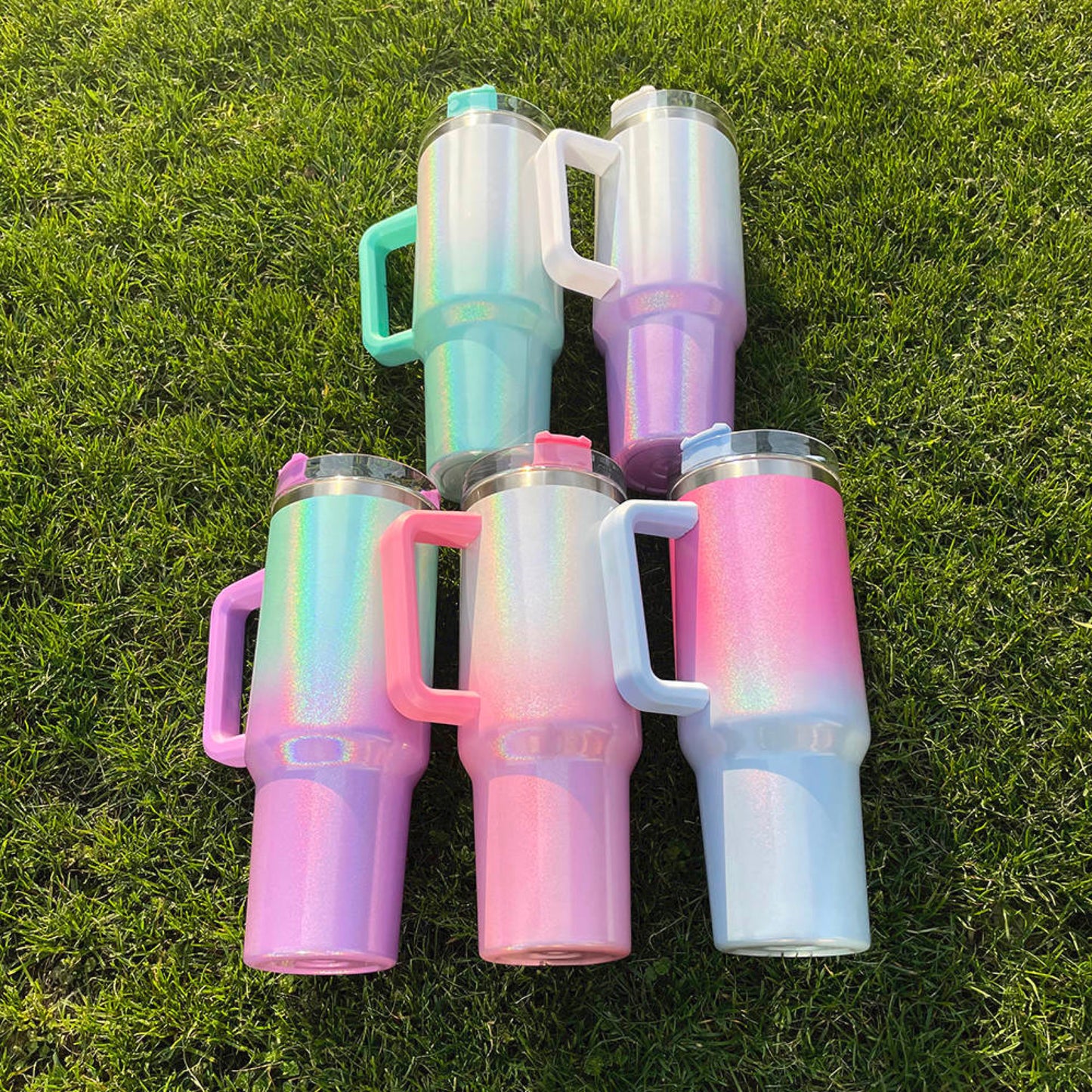 Coloured Sublimation Tumbler With Handle 40 oz