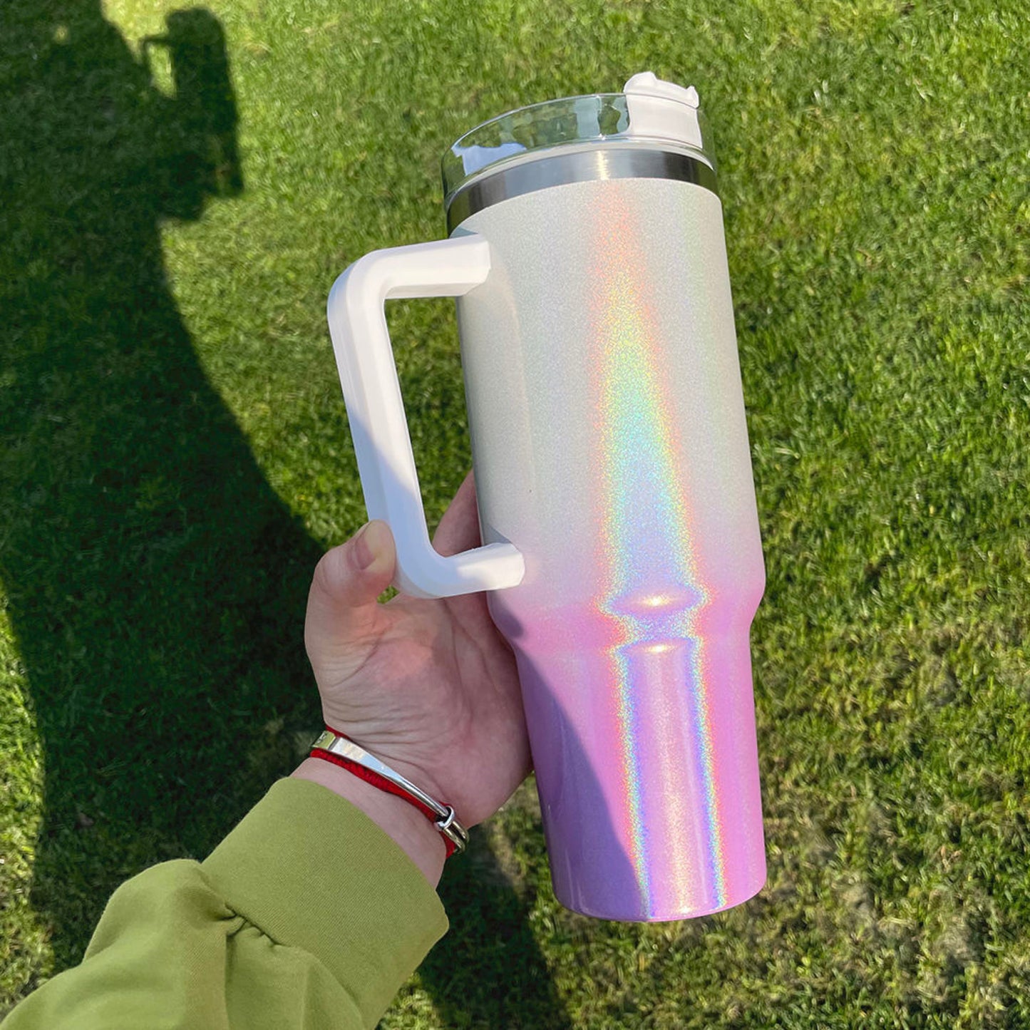 Coloured Sublimation Tumbler With Handle 40 oz