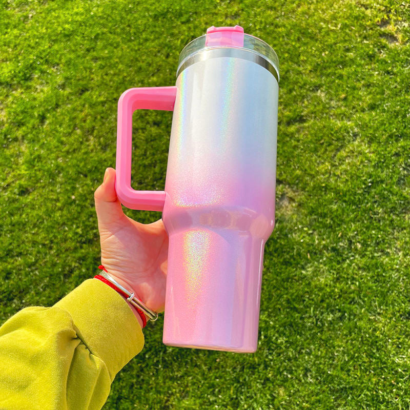 Coloured Sublimation Tumbler With Handle 40 oz