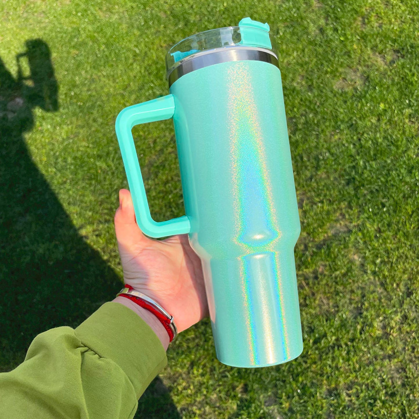 Coloured Sublimation Tumbler With Handle 40 oz