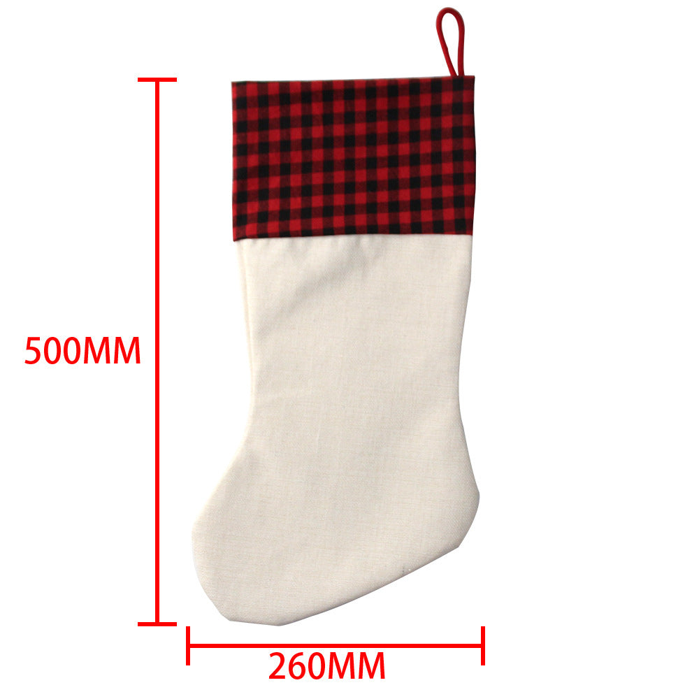 Sublimation Plaid Christmas Stockings
