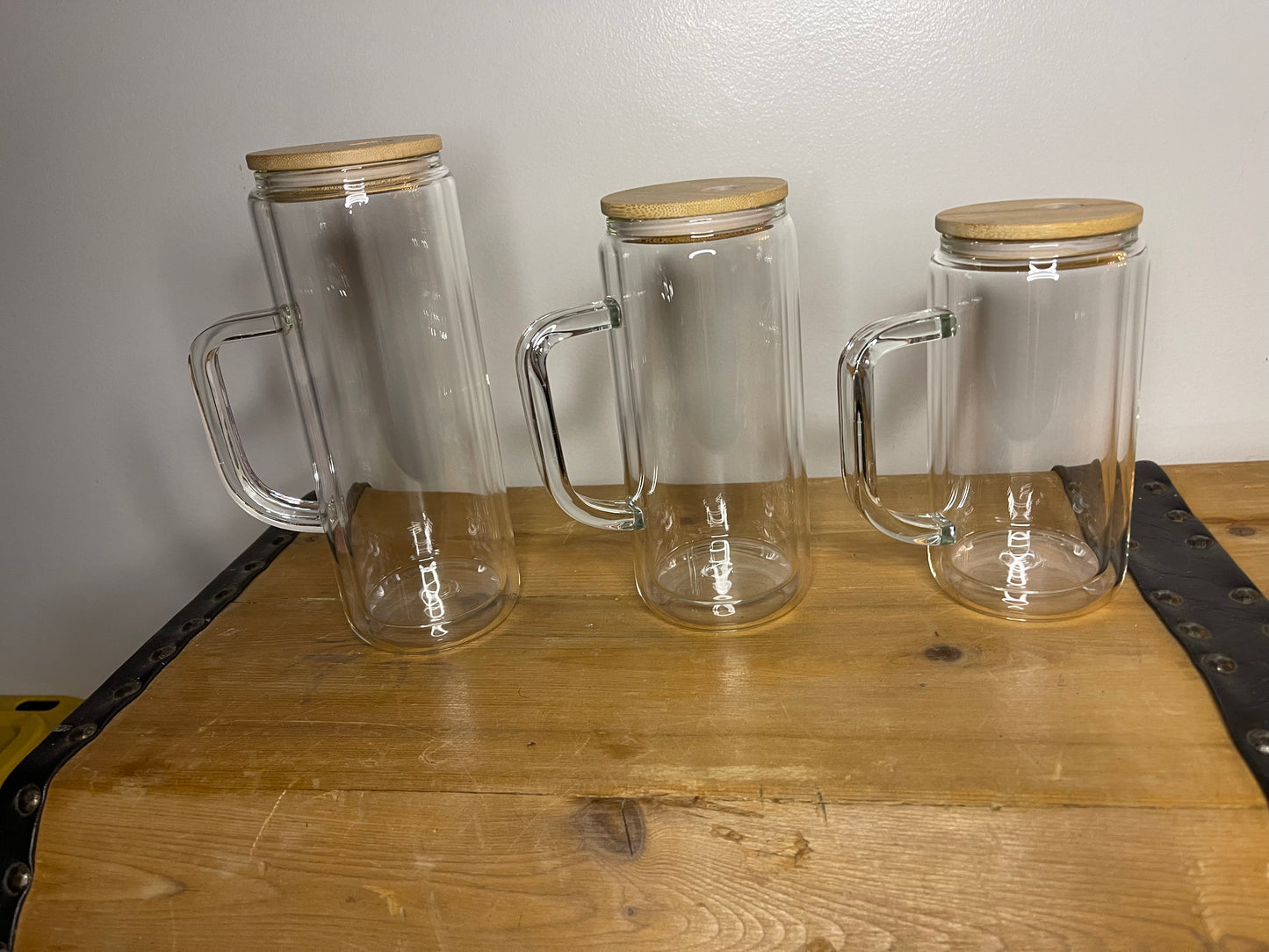 Bulk Snow Globe Glass Mugs With Handle