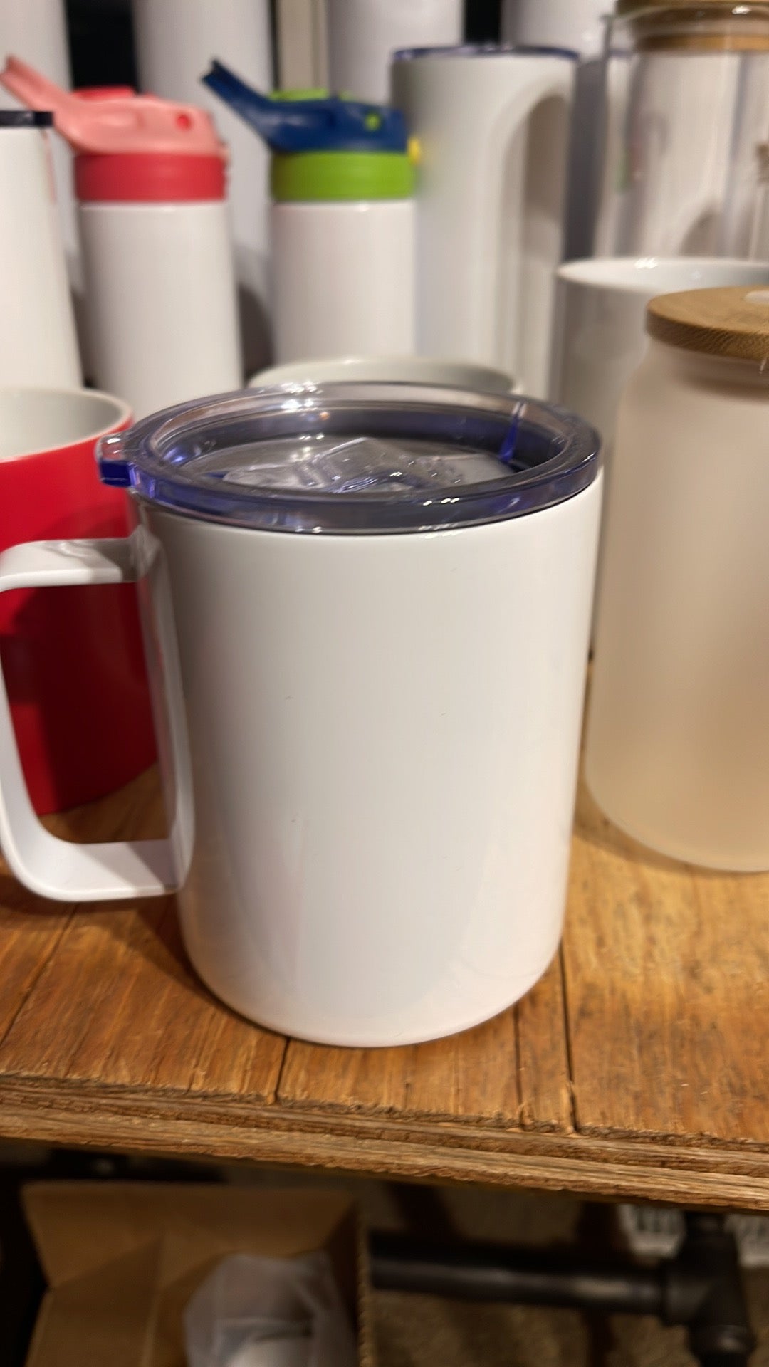 Sublimation Camping Mug 12 oz With Lid and Handle