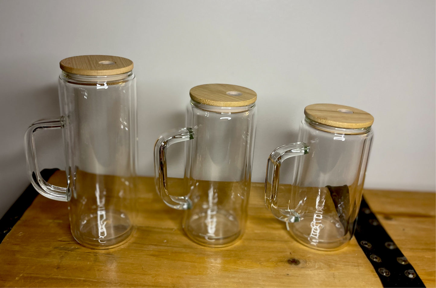 Bulk Snow Globe Glass Mugs With Handle