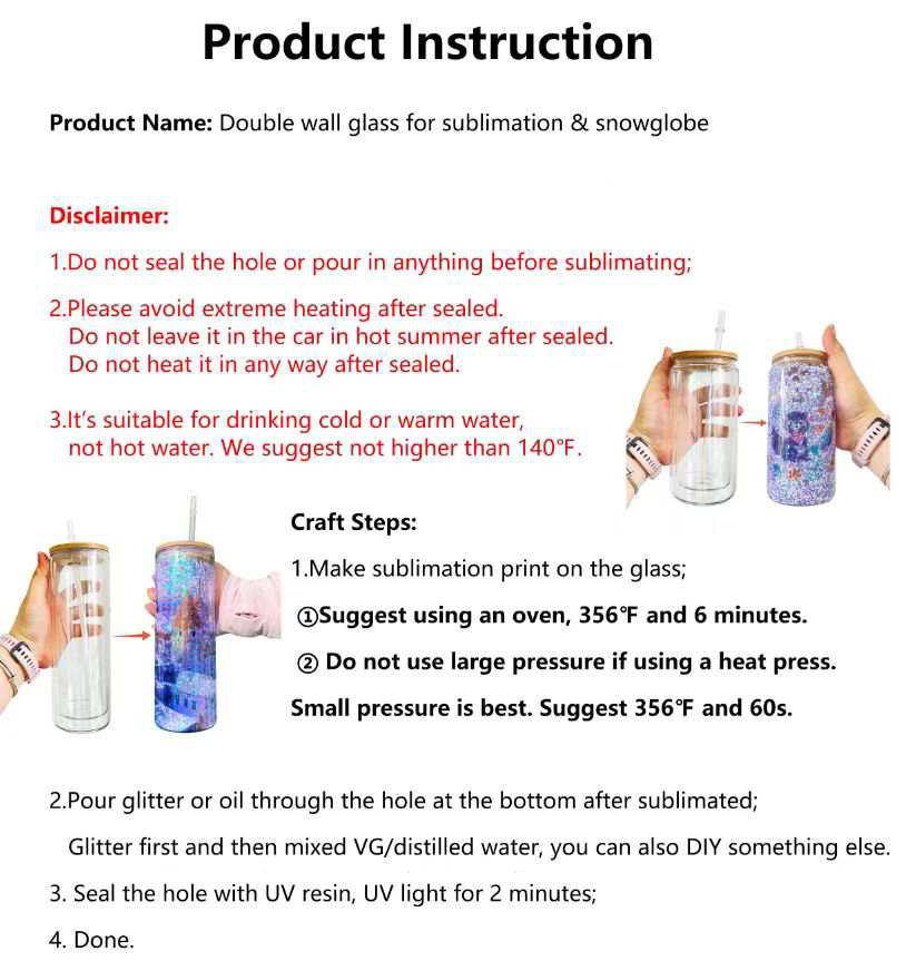 Sublimation Snow Globe Tumblers