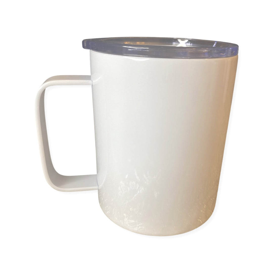 Sublimation Camping Mug 12 oz With Lid and Handle
