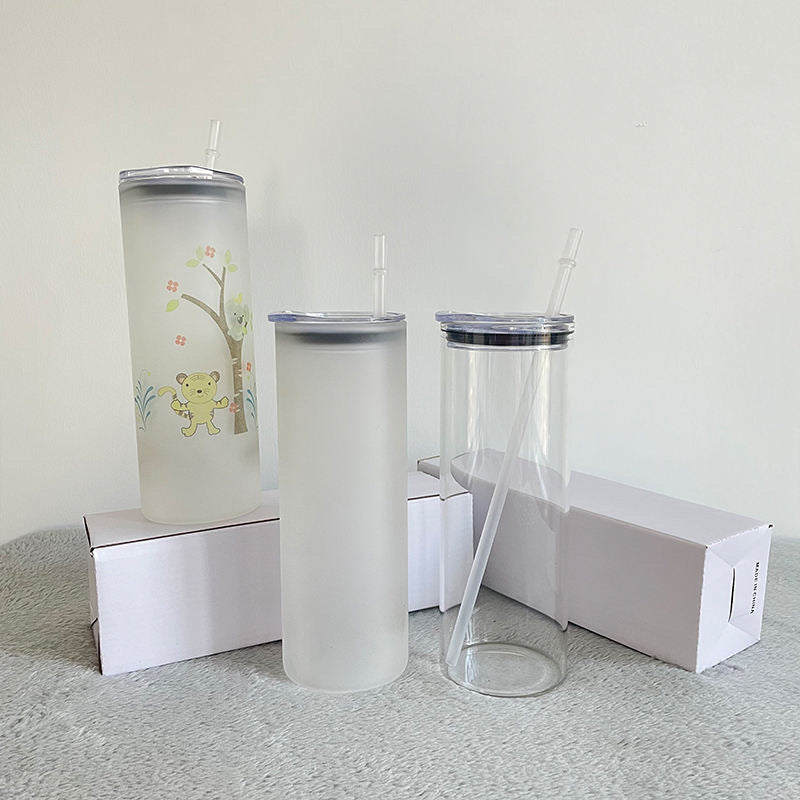 Sublimation Clear or Frosted Glass Tumbler 25 oz