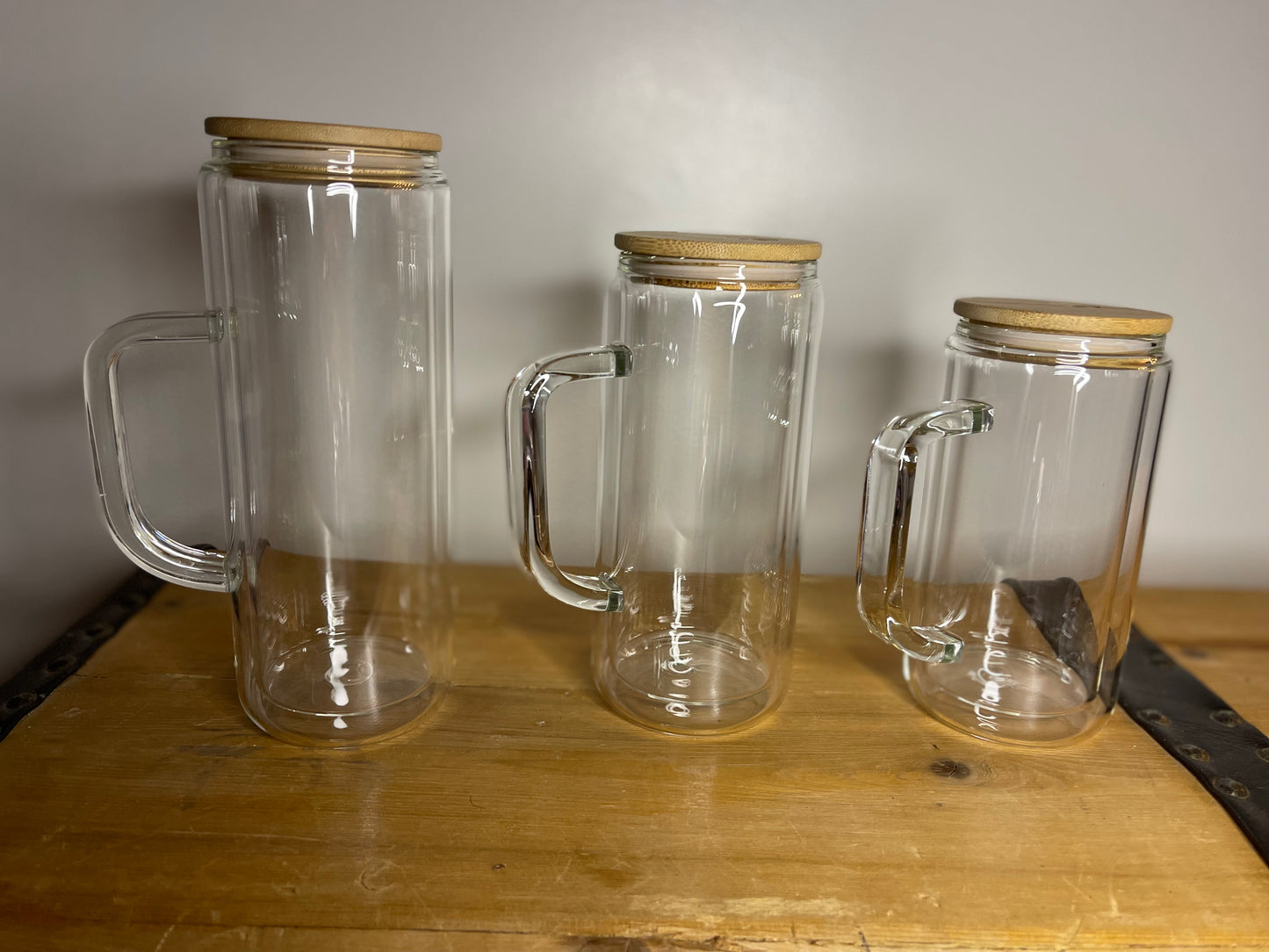 Bulk Snow Globe Glass Mugs With Handle