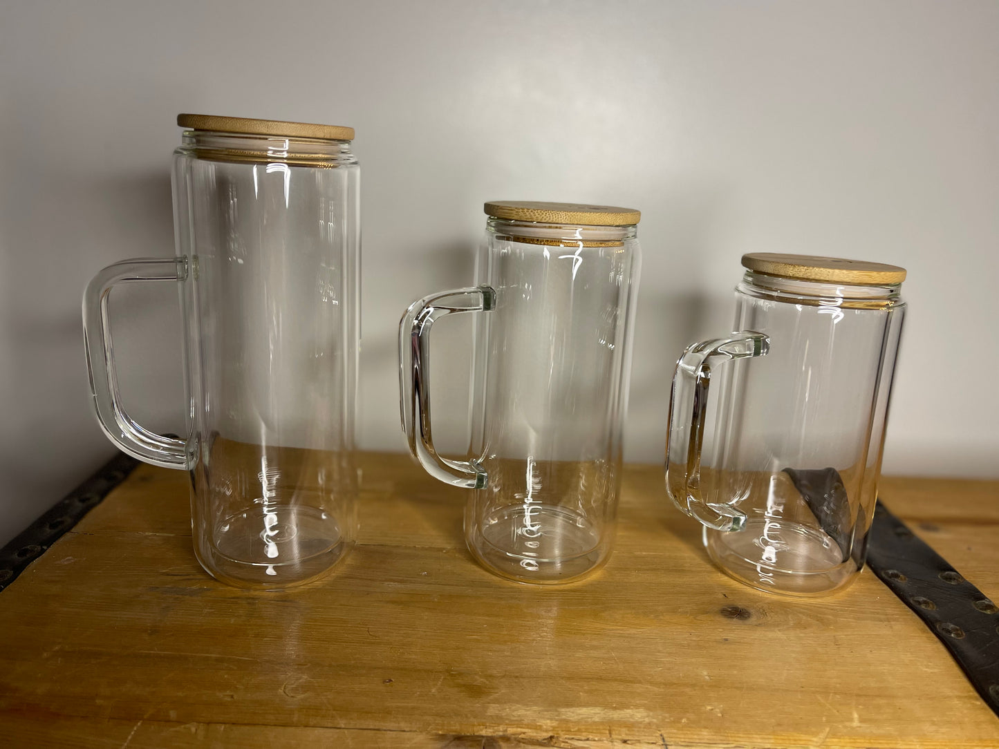 Bulk Snow Globe Glass Mugs With Handle