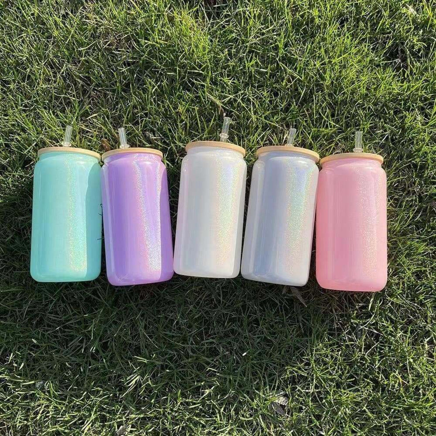 Sublimation Glass Cups ( Glitter) 16 oz