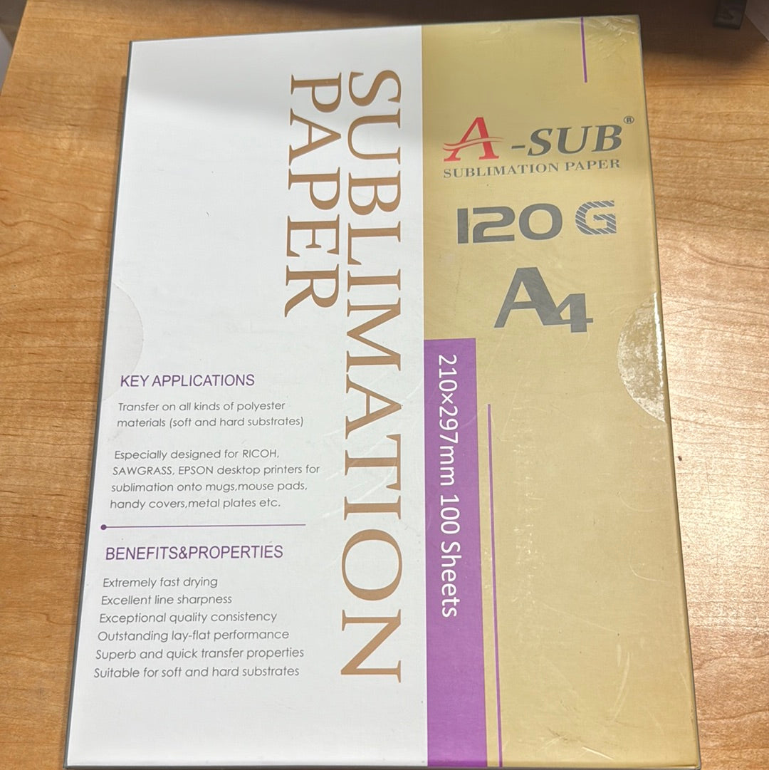Sublimation Transfer Paper 100 pcs per pack.