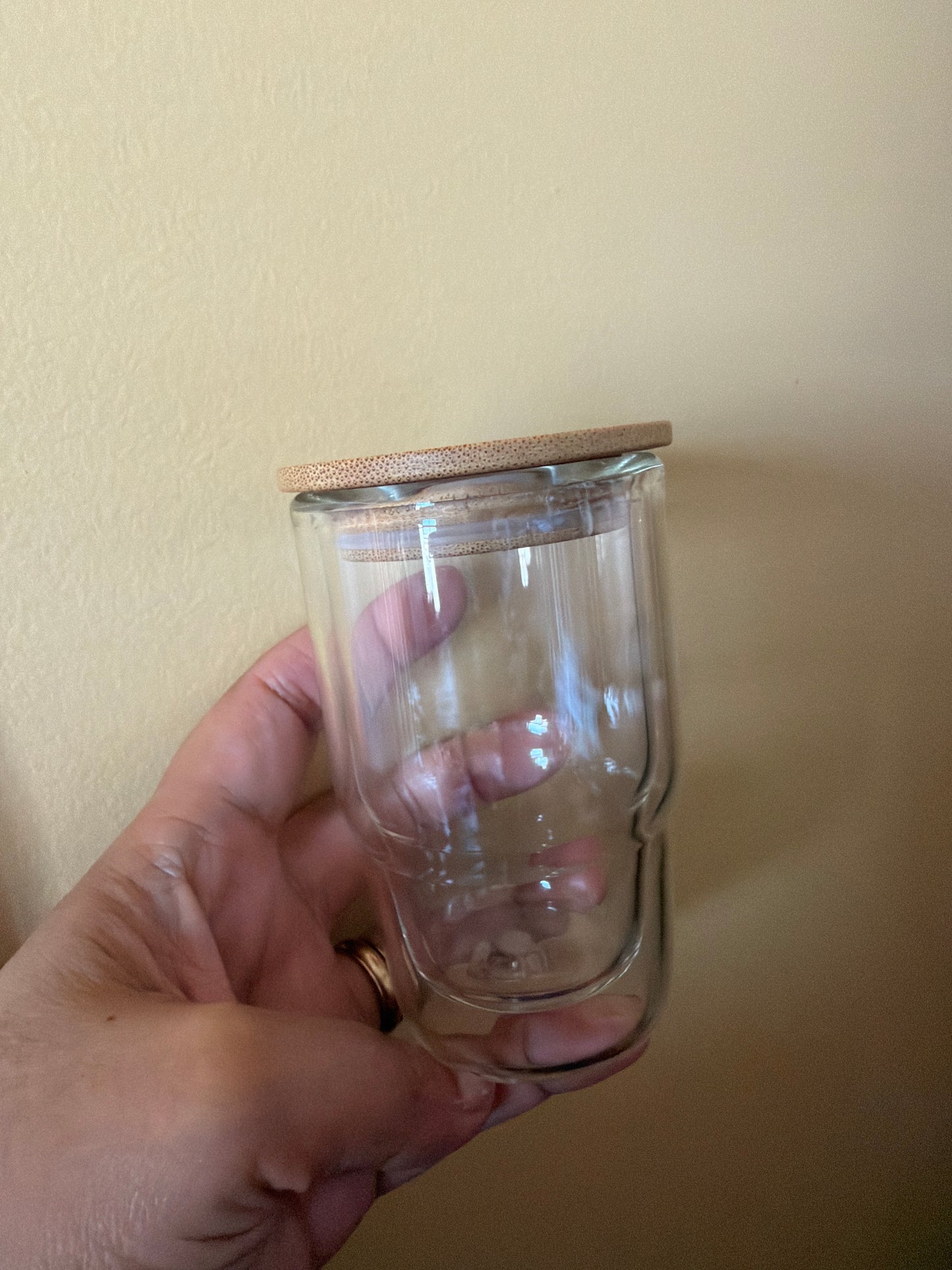 Sublimation Snow globe shot glass  3oz in bamboo lid