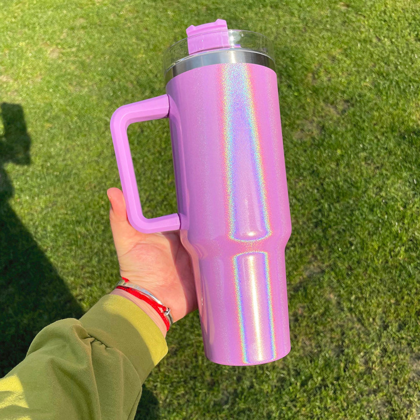 Coloured Sublimation Tumbler With Handle 40 oz