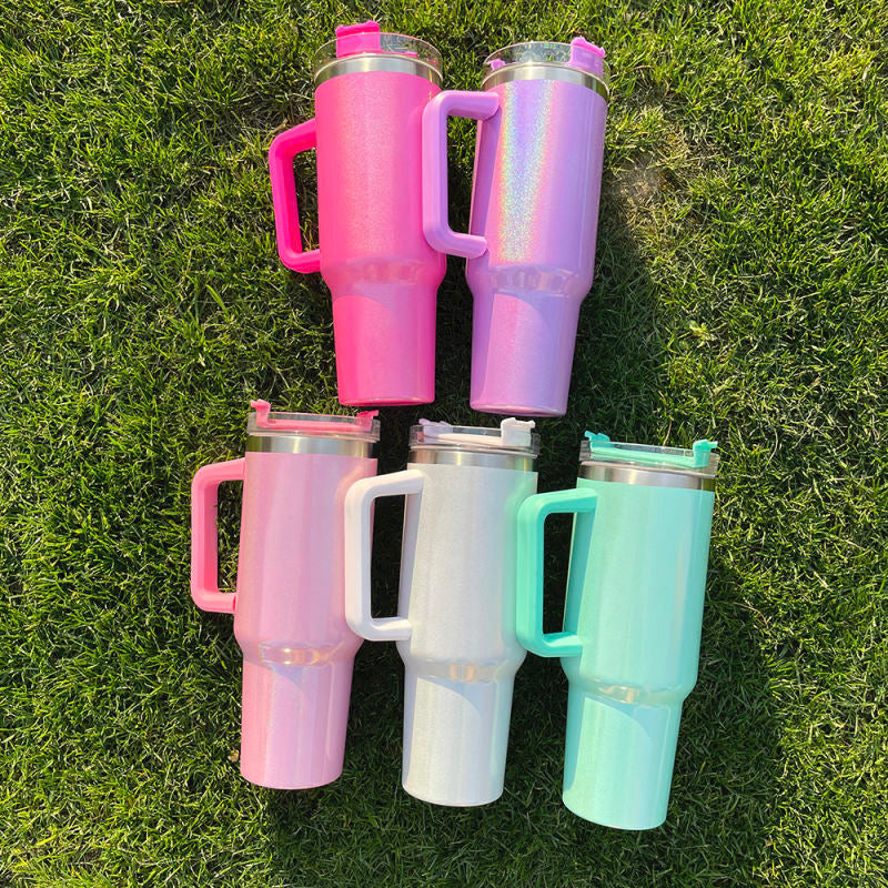 Coloured Sublimation Tumbler With Handle 40 oz