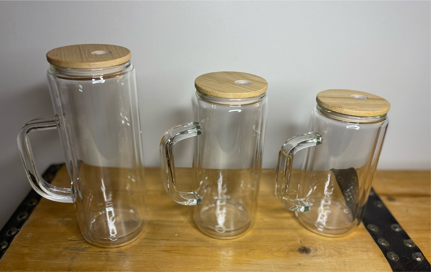 Snow Globe Glass Mugs With Handle